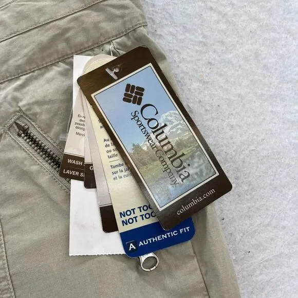 Columbia Cape Rush Capri Pants Women's 6 Fossil Brown‎ Lightweight Low Rise NWT - Picture 4 of 13